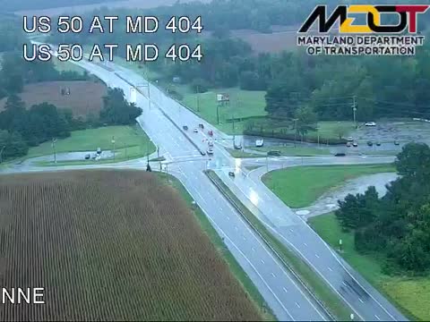 US 50 at MD 404, Wye Mills: live Chesapeake Bay Bridge traffic camera (US 50/301, Maryland)