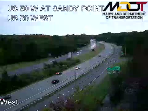 Sandy Point, Westbound: live Chesapeake Bay Bridge traffic camera (US 50/301, Maryland)