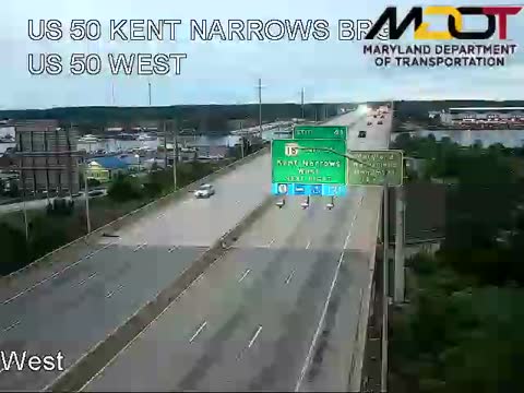 Kent Narrows: live Chesapeake Bay Bridge traffic camera (US 50/301, Maryland)