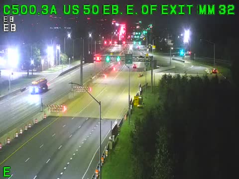 US 50 Eastbound, past Exit 32: live Chesapeake Bay Bridge traffic camera (US 50/301, Maryland)